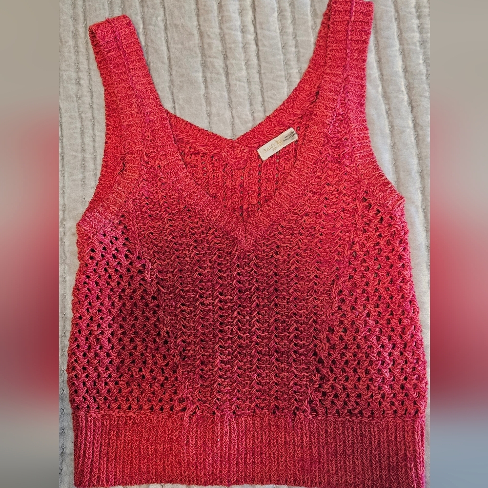Ramy Brook New York red sweater tank size small